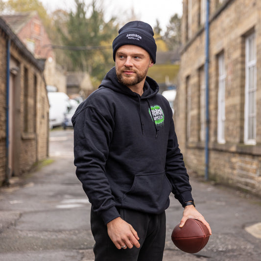 Gridiron Cuffed Embroidered Beanie