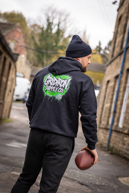 Gridiron Spray Hoodie - The Drip Collection