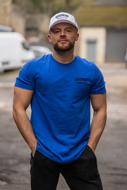 Signature Gridiron Tee Blue  – Gridiron Supply Co.