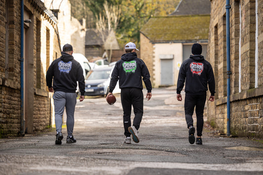 Gridiron Spray Hoodie - The Drip Collection