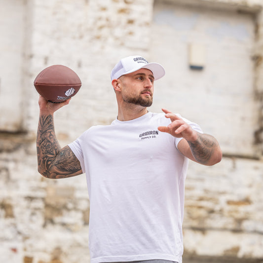 Signature Gridiron Tee White  – Gridiron Supply Co.